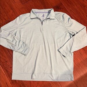 johnnie-O light aqua Quarter -Zip Pullover